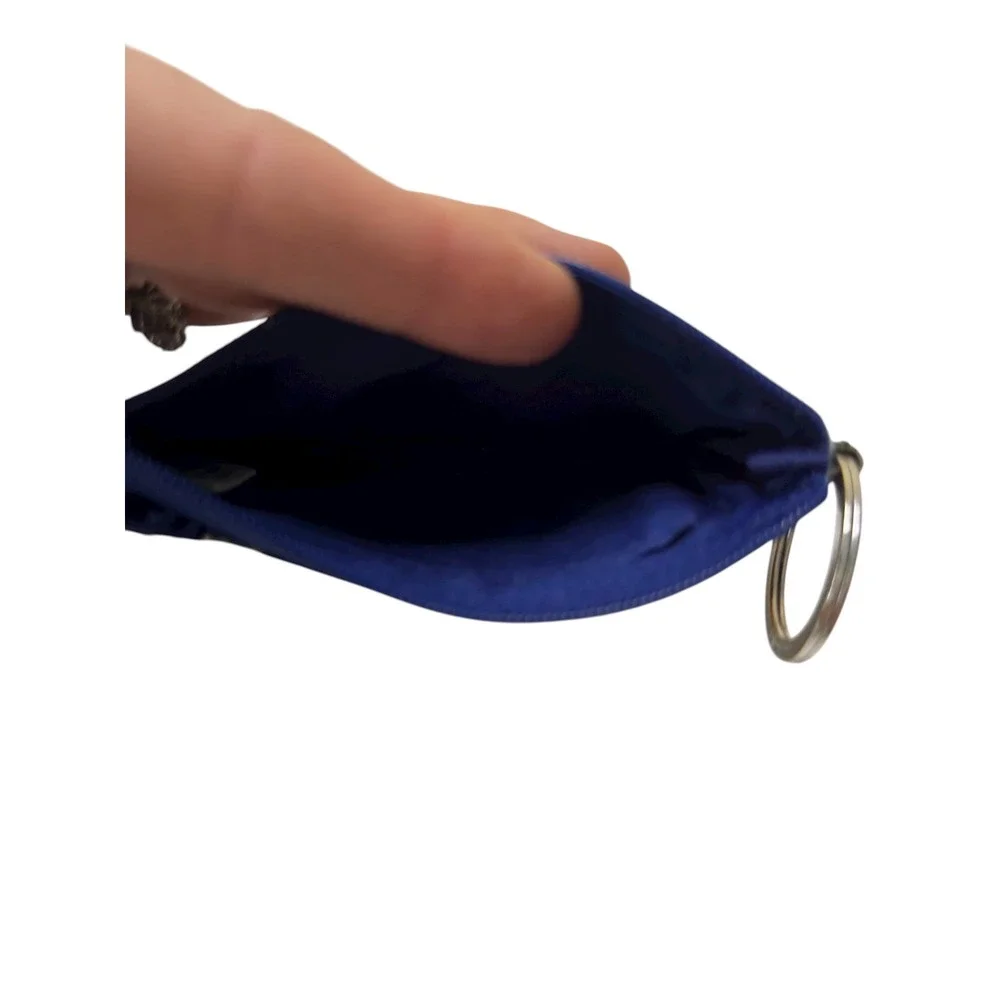 Vera Bradley Blue Tropics ID Card Holder Coin Pouch Keychain Zippered Wallet‎